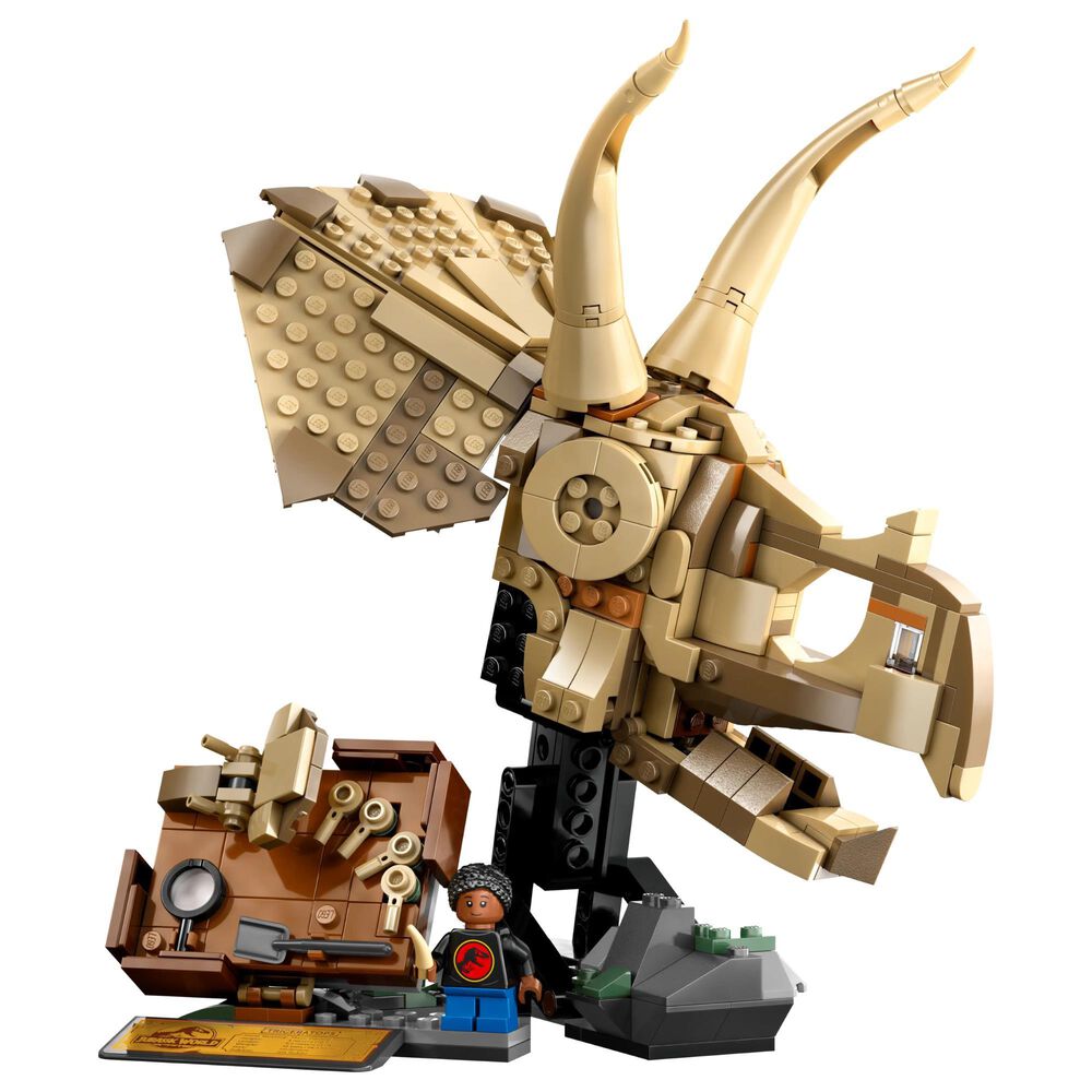 LEGO Jurassic World - Dinosaur Fossils Triceratops Skull Building Set in Multicolor, , large
