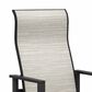 Homecrest Elements High Back Dining Swivel Rocker Sling Chair with Cameo II Fabric in Carbon, , large