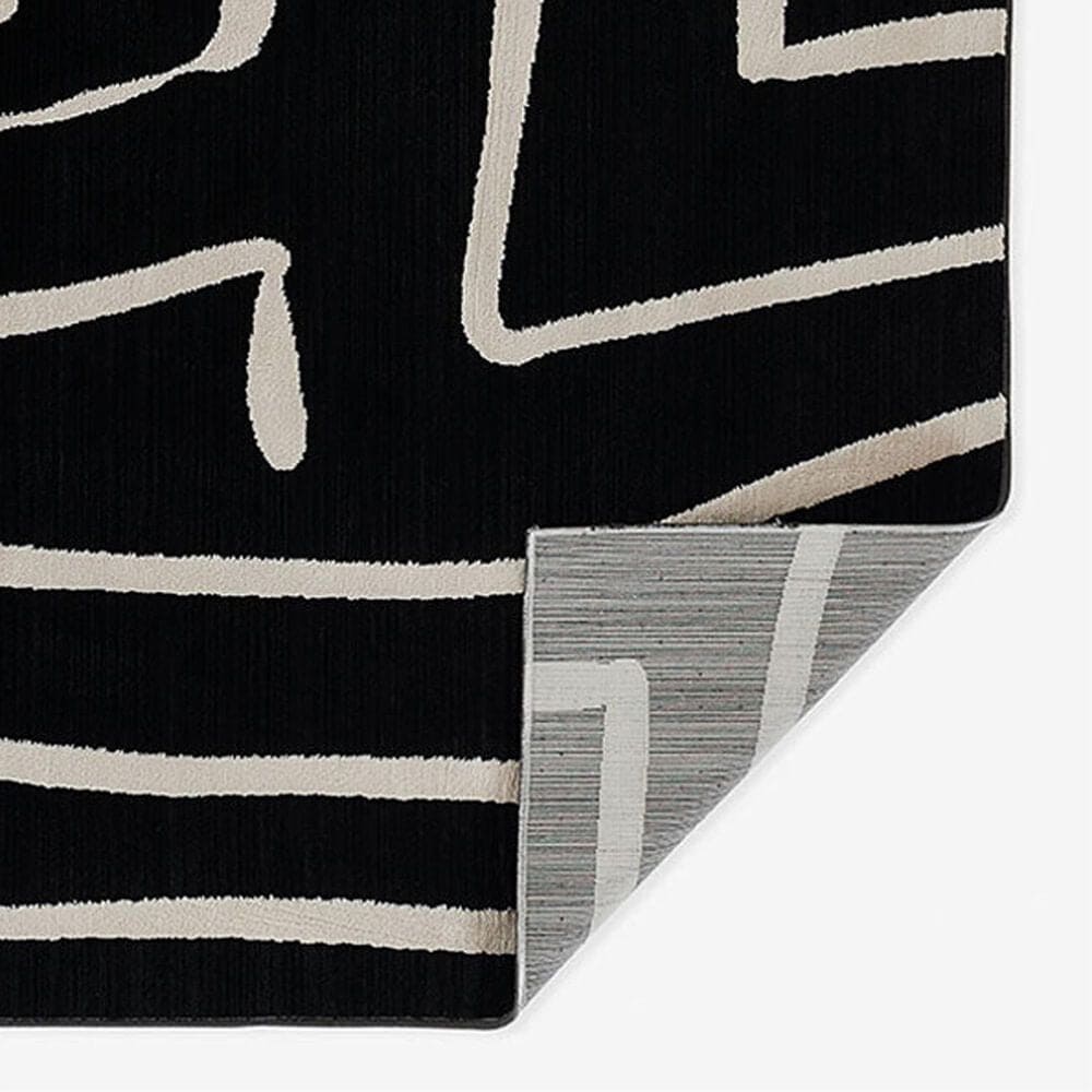 Momeni Noho Abstract 3&#39;11&quot; x 5&#39;7&quot; Black Area Rug, , large