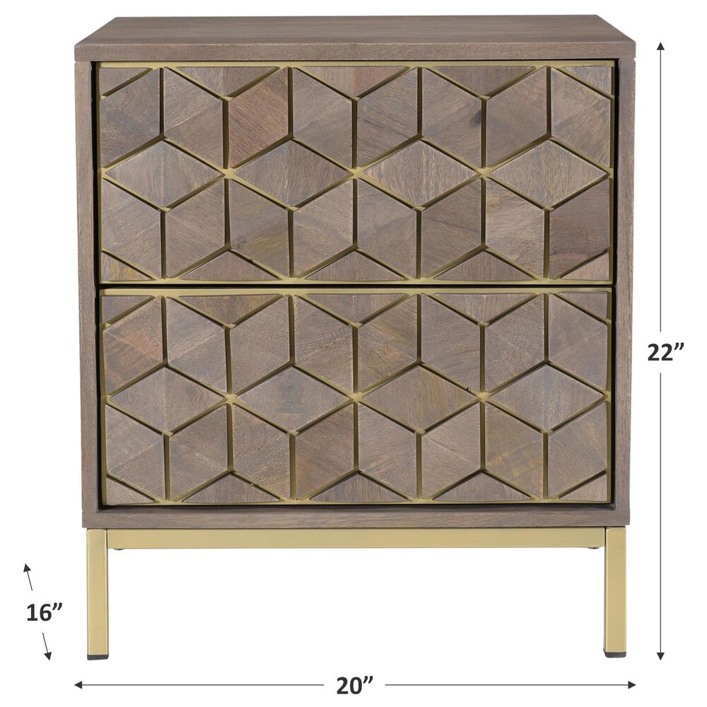 Moe&#39;s Home Collection Corolla Nightstand in Grey, , large