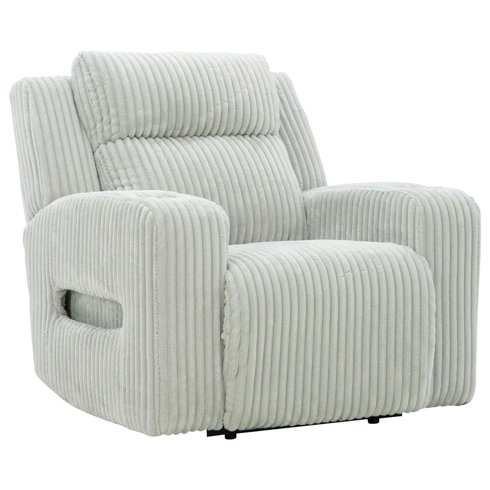 Ashley Forest Lake Power Recliner with Adjustable Headrest in Alloy Velvet, , large