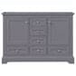 Lexora Home Dukes 48" Double Bathroom Vanity in Dark Grey with 2 cm White Carrara Marble Top and Rectangular Sinks, , large