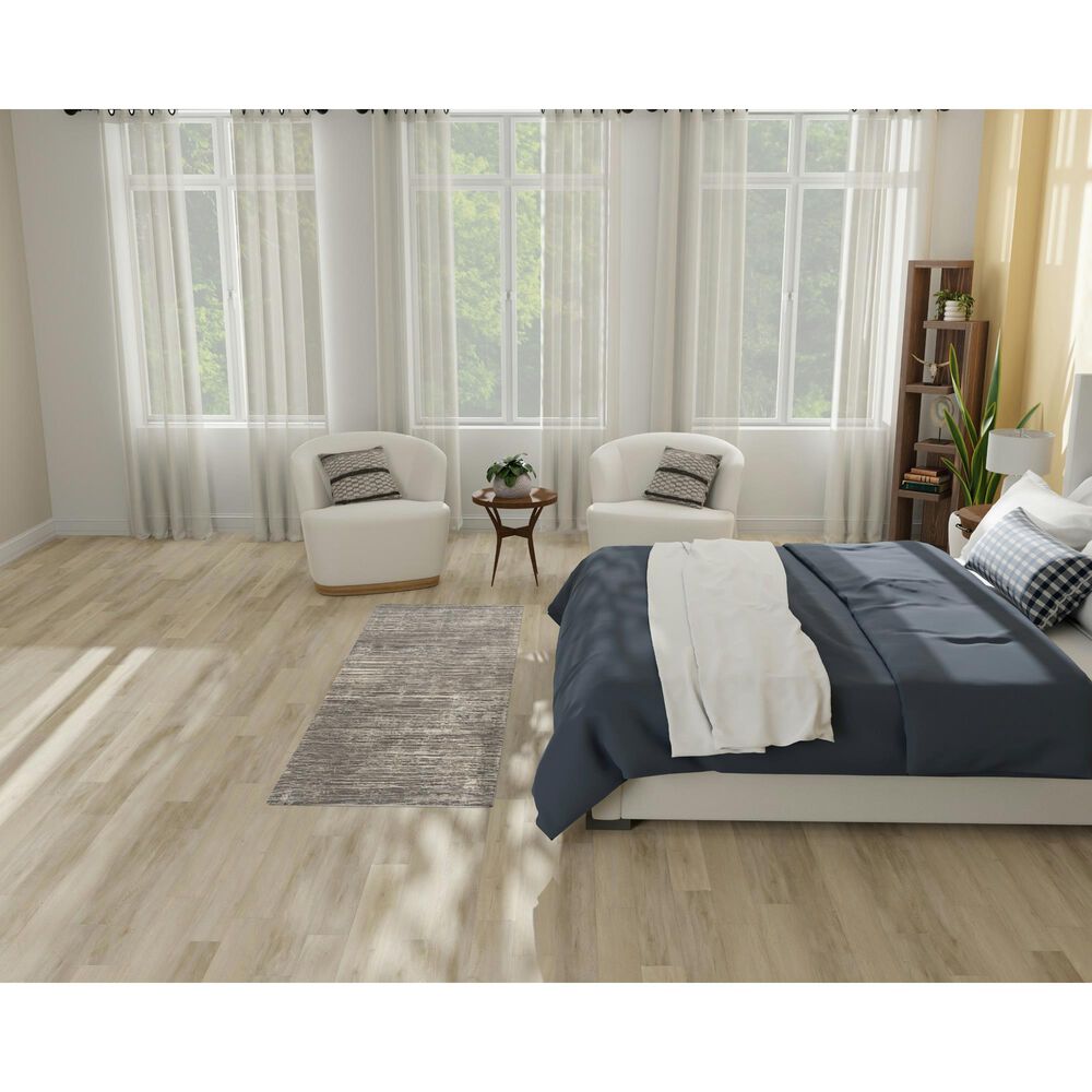 Nourison Sustainable Trends 2&#39;2&quot; x 7&#39;6&quot; Ivory and Grey Runner, , large