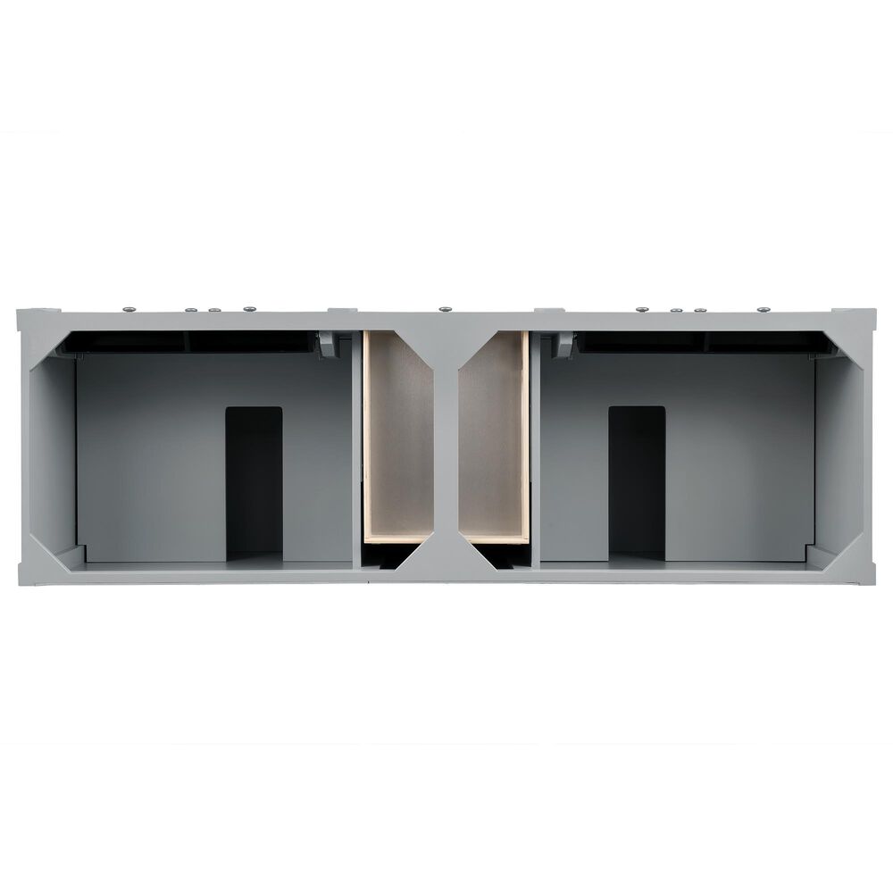 James Martin Vanities Brittany 72&quot; Double Bathroom Vanity in Urban Gray with 3 cm White Zeus Quartz Top and Rectangular Sinks, , large