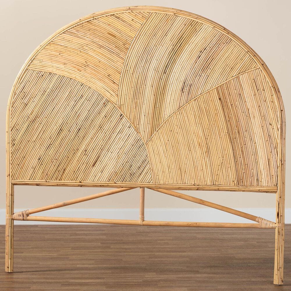 Baxton Studio Seana King Panel Headboard in Honey, , large