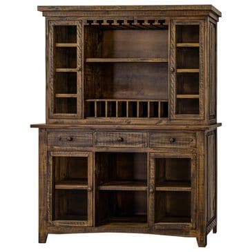 Rustic Root Premier Bar and Hutch in  Saddle Brown, , large