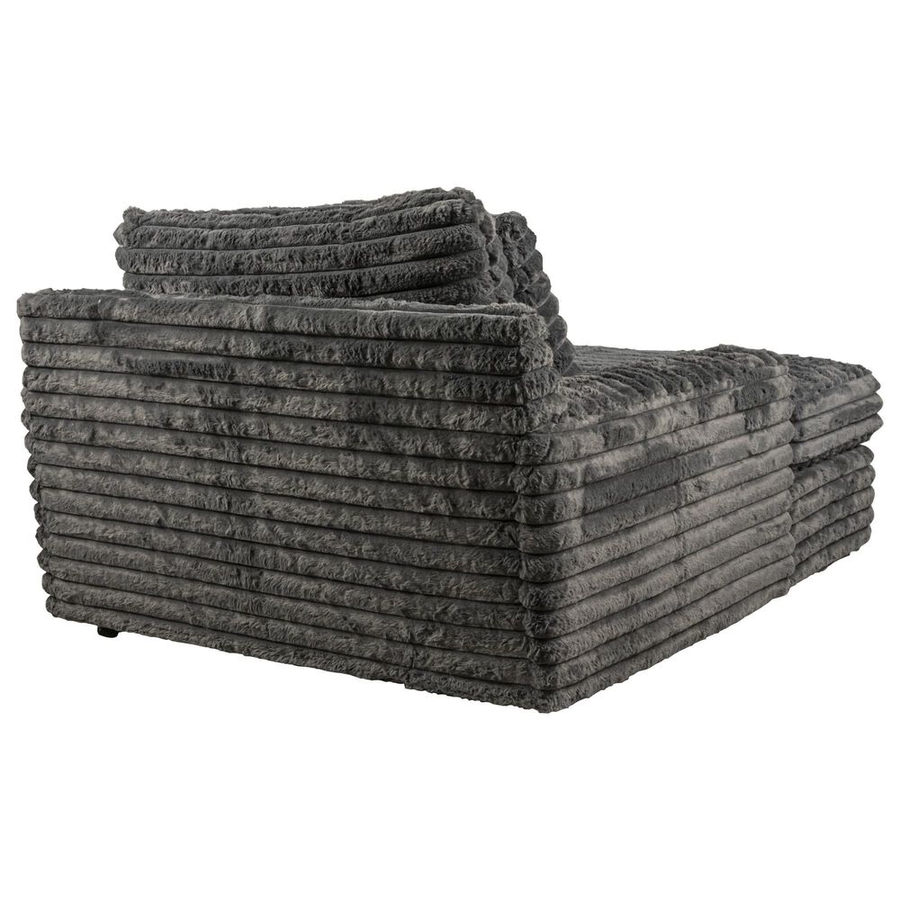 Moore Furniture Bellini Chaise Lounger with Cupholders in Cloud Dark Gray, , large