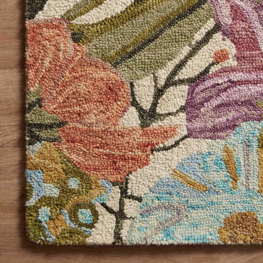 Loloi Belladonna 2&#39; x 5&#39; Ivory and Multicolor Runner, , large