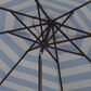 Safavieh Maui Single Scallop Striped 9Ft Crank Pacific Push Button Tilt Umbrella, , large