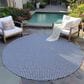 Dalyn Rug Company Hinton 10" Round Navy Indoor/Outdoor Area Rug, , large