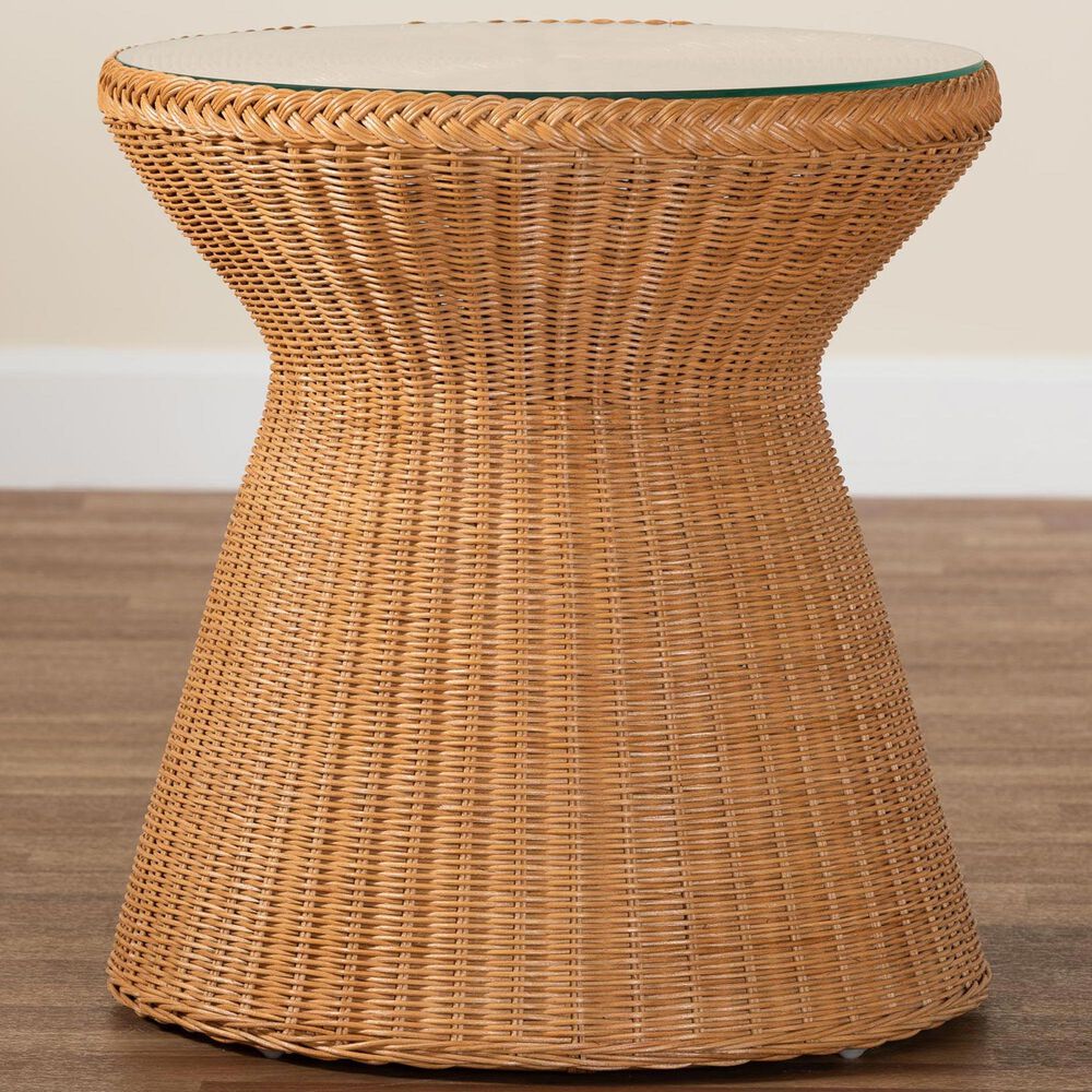 Baxton Studio Nina End Table in Light Honey, , large