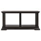 Santa Fe Rustic Pedestal Console Table in Antique Black Brown, , large