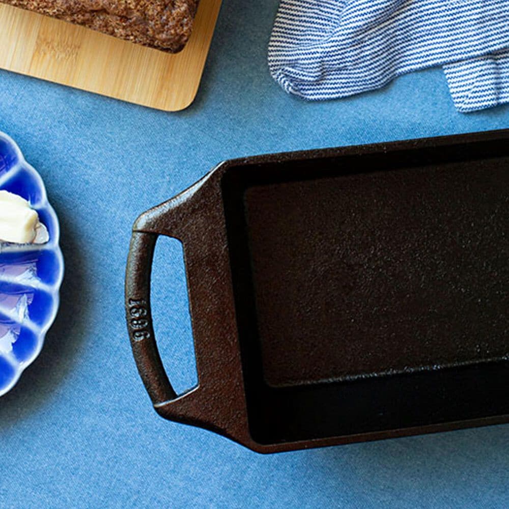Lodge Seasoned Cast Iron Loaf Pan in Black, , large