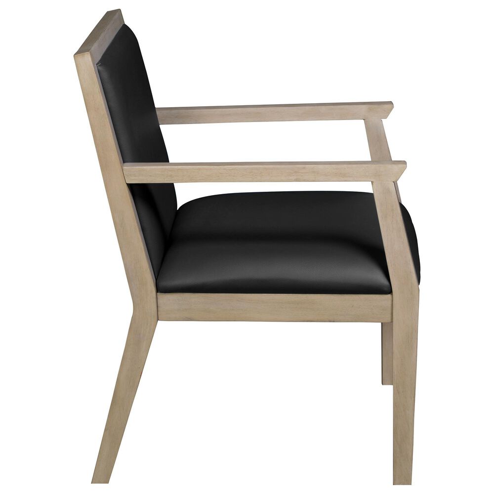 Regency Global Sourcing Regent WallGuard Guest and Reception Side Chair with Black Cushion in Noble Oak, , large