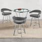 Blue River Naomi and Chelsea 4-Piece Counter Height Dining Set in Stainless Steel, , large
