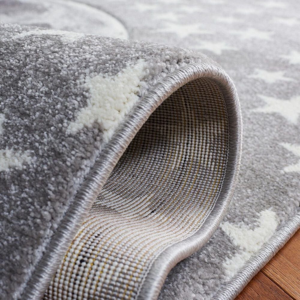 Safavieh Carousel 5&#39;3&quot; Square Light Grey and White Kids  Area Rug, , large
