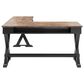 Ashley Wildenauer L-Shaped Desk in Rich Brown and Warm Satin Black, , large