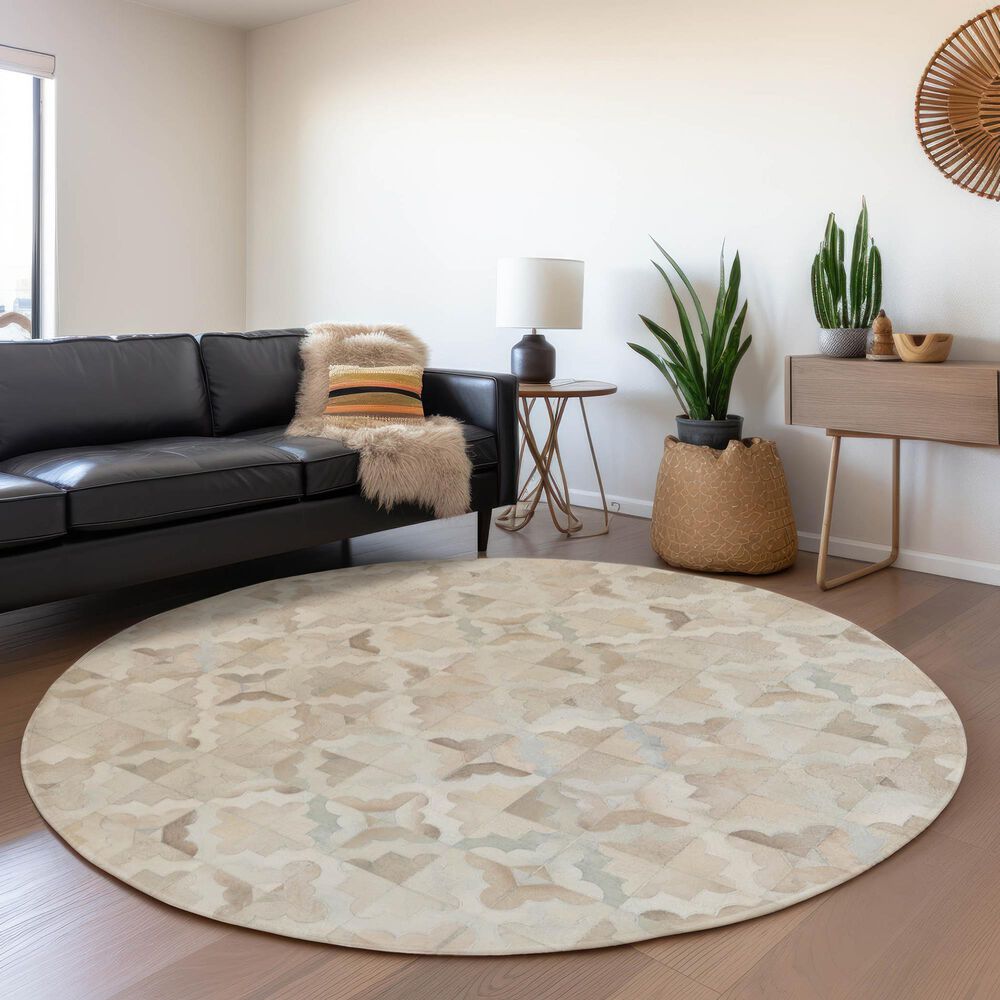 Dalyn Rug Company Bozeman BM8 Linen 8&#39; Round Area Rug, , large
