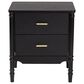 Baxton Studio Marisela 2-Drawer Nightstand in Black, , large