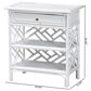 Baxton Studio Tiaret 1-Drawer Nightstand in White, , large