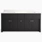 Kohler Alouette 72" Double Bathroom Vanity in Ferrous Grey with 2 cm White Quartz Top and Rectangular Sinks, , large