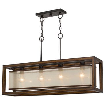 Cal Lighting Island Chandelier in Wood, , large