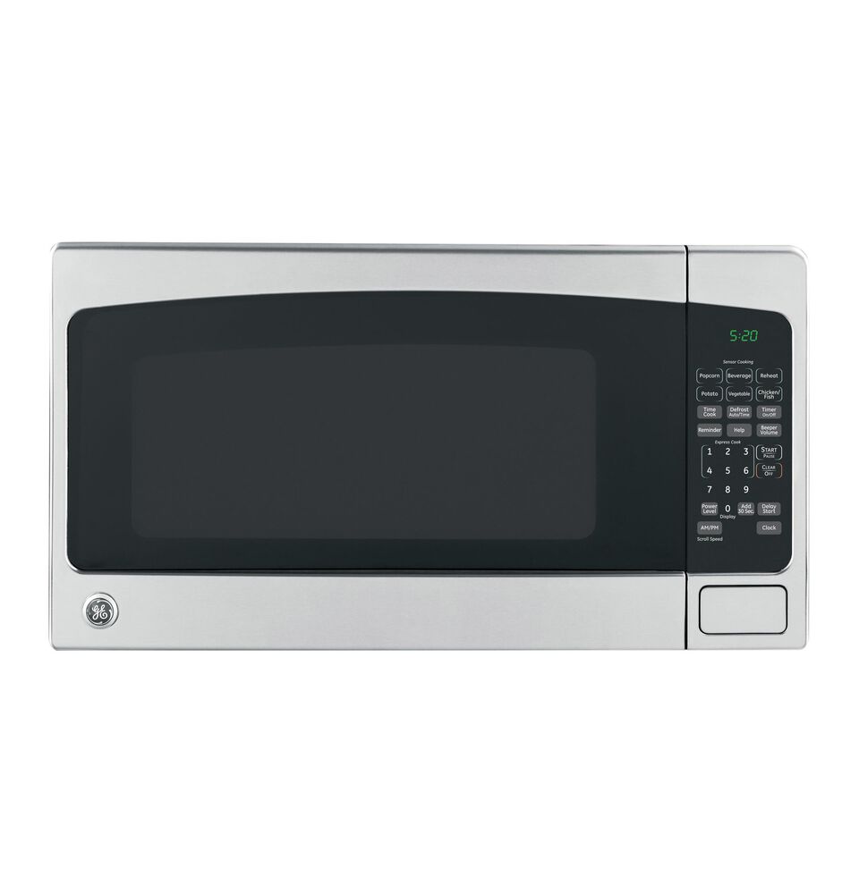 GE Appliances 2.0 Cu. Ft. Countertop Microwave Oven in Black and Stainless Steel, , large
