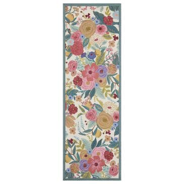 Rifle Paper Co. x Loloi Perennial Garden Party 2"5" x 7"8" Rose and Multicolor Runner, , large