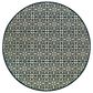 Oriental Weavers Marina 5927B 7"10" Round Ivory and Navy Area Rug, , large