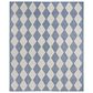 Nourison Positano Geometric Navy Blue 5" x 7" Indoor/Outdoor Area Rug, , large