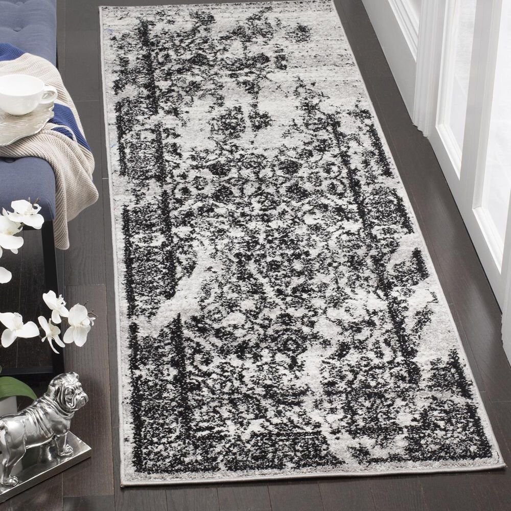 Safavieh Adirondack ADR101A-216 2&#39;6&quot; x 16&#39; Silver/Black Runner, , large