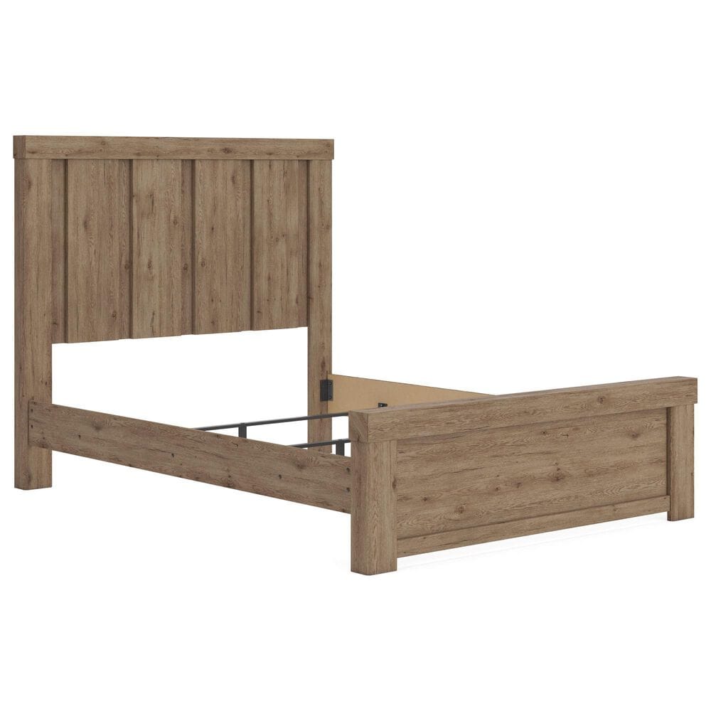 Ashley Oliandon Queen Panel Bed Dresser and Nightstand in Light Brown, , large