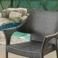 Hearth and Haven Mirage Wicker Stacking Arm Chair in Grey (Set of 4), , large