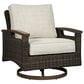 Ashley Paradise Trail Swivel Lounge Chair in Medium Brown (Set of 2), , large