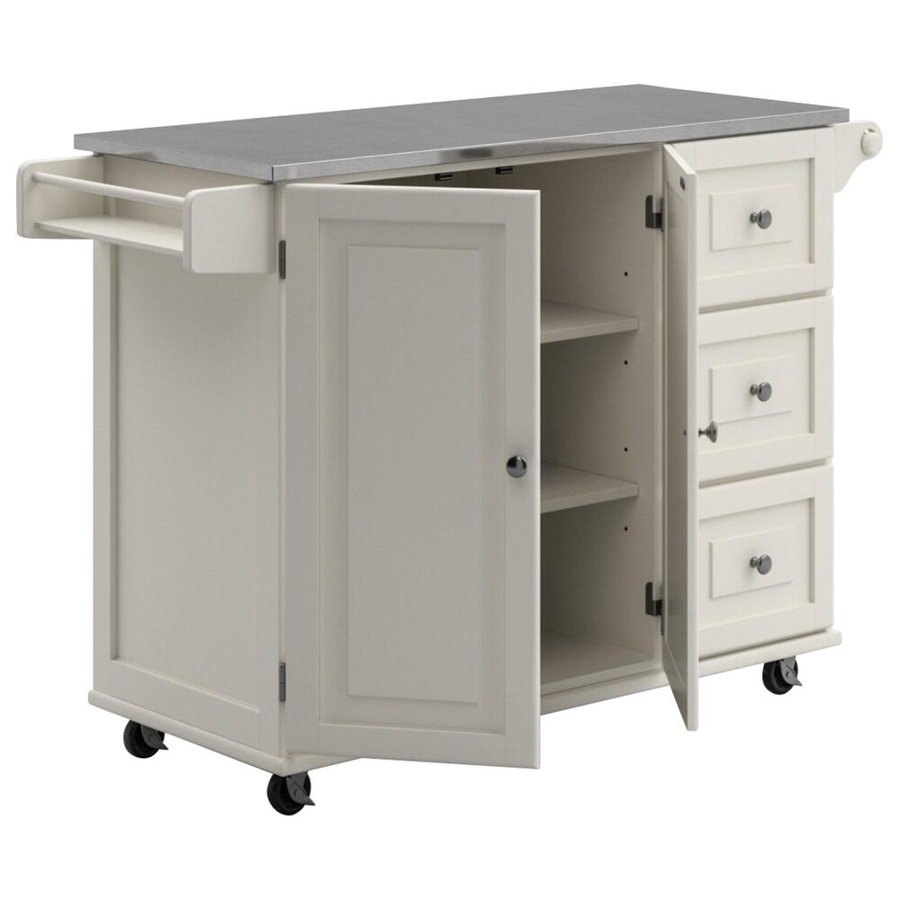 Homestyles Dolly Madison Kitchen Cart in Off-White, , large