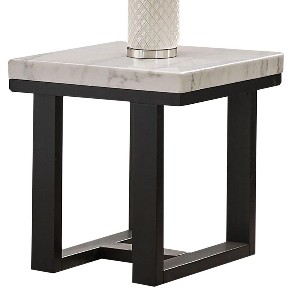 Crystal City Lucca End Table in Ebony and White, , large