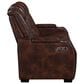 New Heritage Design Chester Power Reclining Sofa in Brown, , large