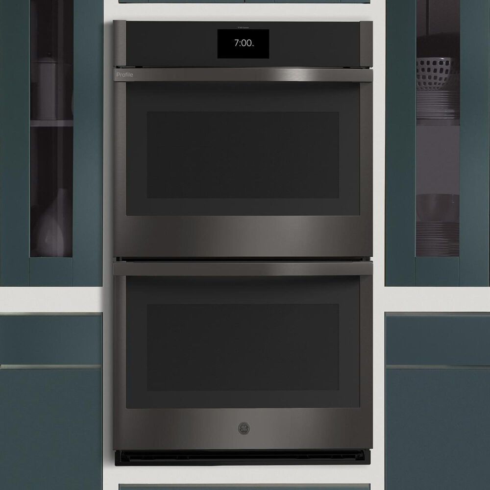 GE Profile 30&quot; Smart Built-In Convection Double Wall Oven - Black Stainless Steel, , large