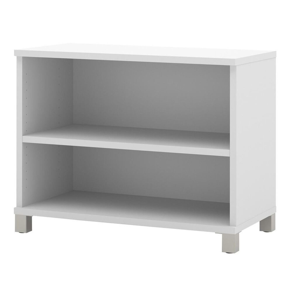 Bestar Pro-Linea 2-Shelf Bookcase in White, , large