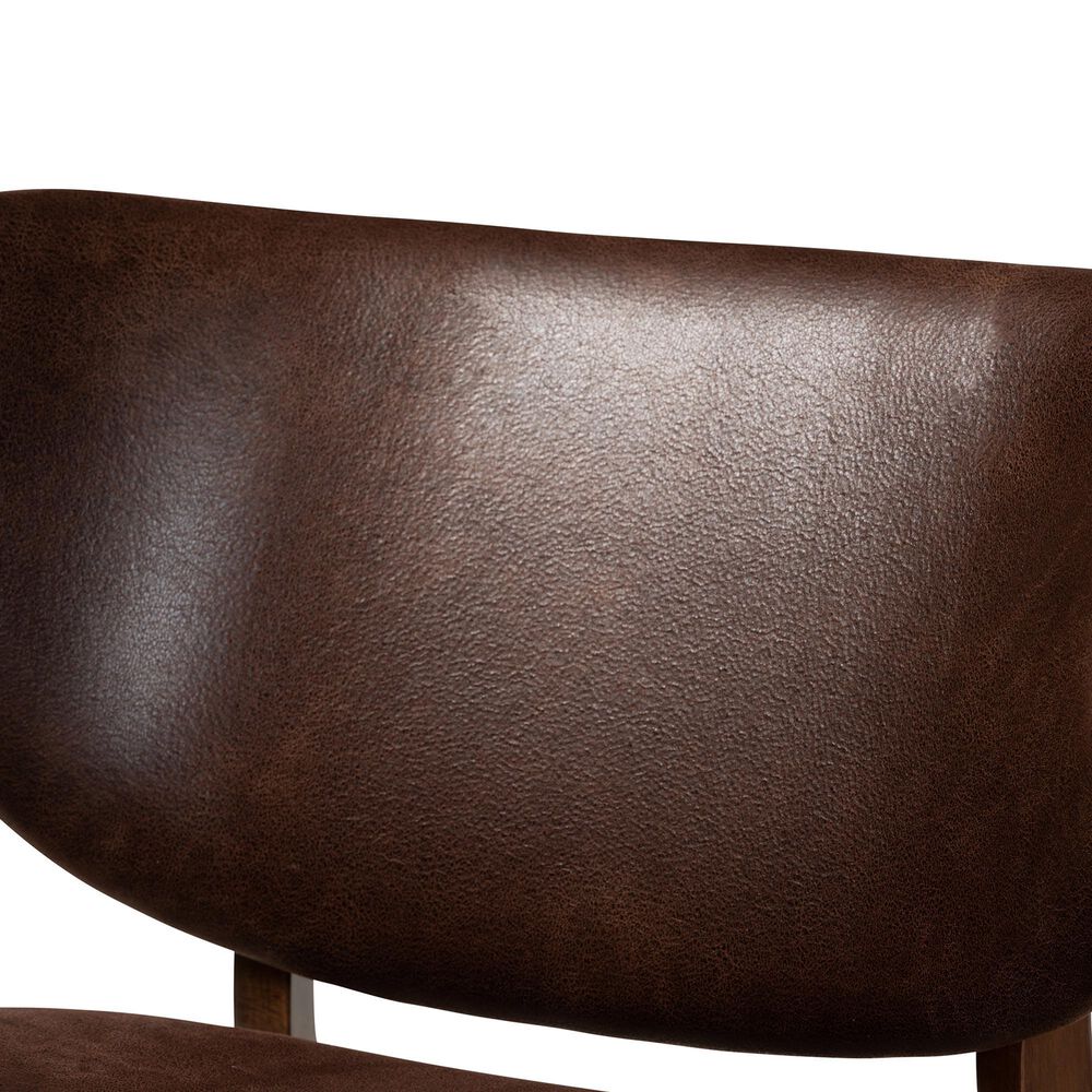 Baxton Studio Marcos Accent Chair in Dark Brown, , large