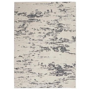 Nourison Zermatt ZER03 5" x 7" Ivory and Blue Area Rug, , large