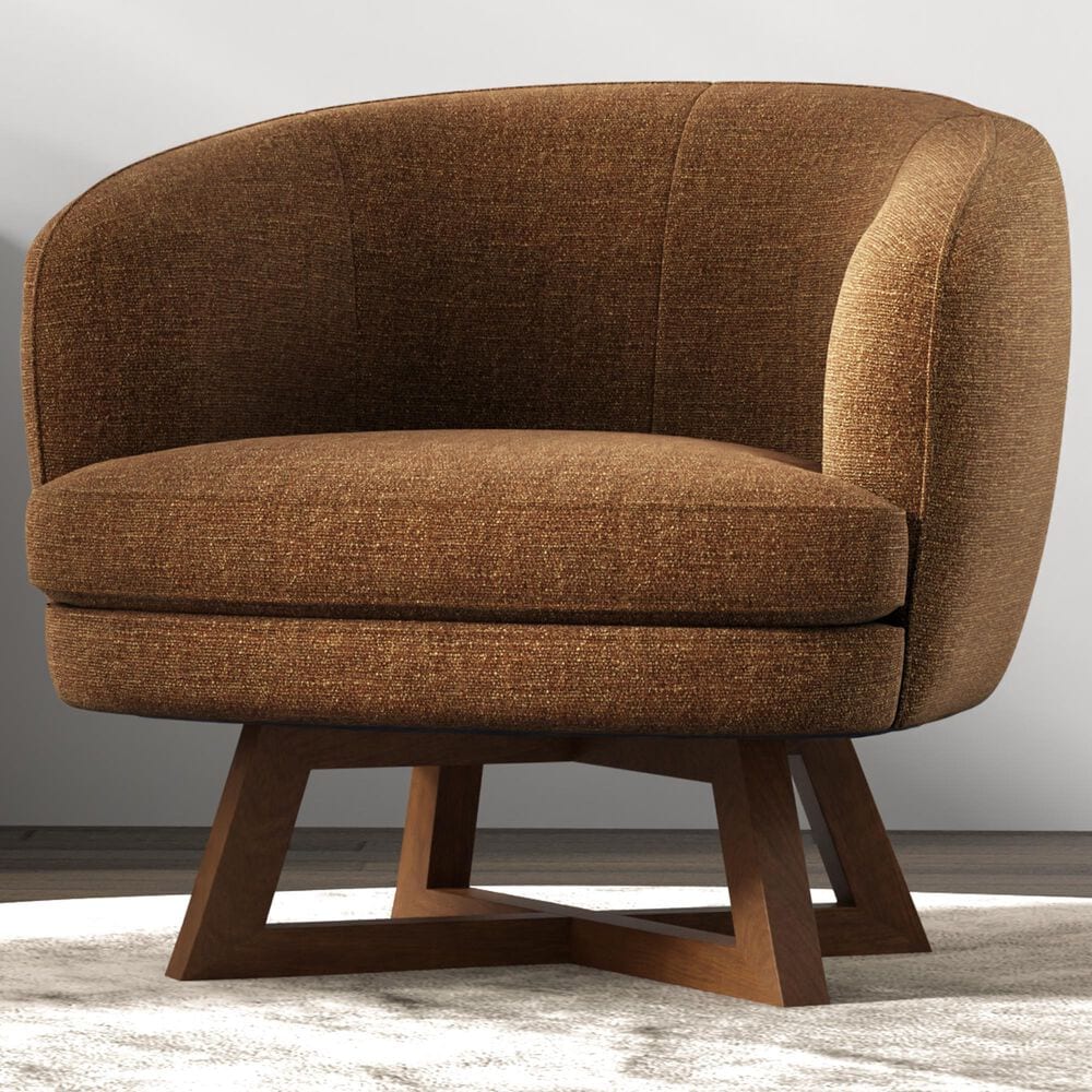 Golden Wave Furniture Moira Swivel Chair in Cocoa, , large
