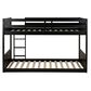 Linden Boulevard Dalton Low Profile Twin Bunk Bed in Black, , large