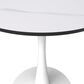 Leisuremod Leisuremod Bristol 31 round dining table White base with White Sintered stone Top, , large