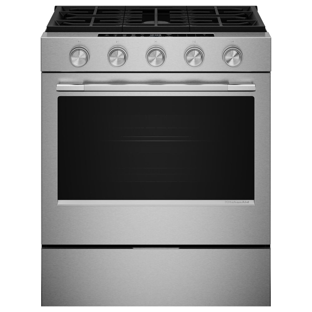 KitchenAid 5 Cu. Ft. Smart Slide-in Gas Range in Fingerprint Resistant Stainless Steel, , large