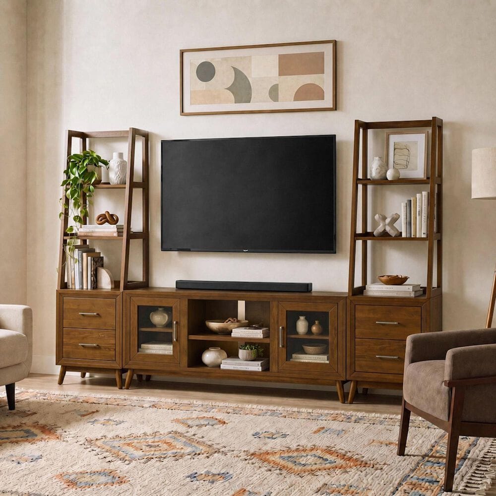 Mayberry Hill Santa Barbara 60" TV Console in Walnut, , large