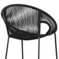 Armen Living Acapulco Patio Counter Height Bar Stool in Black, , large