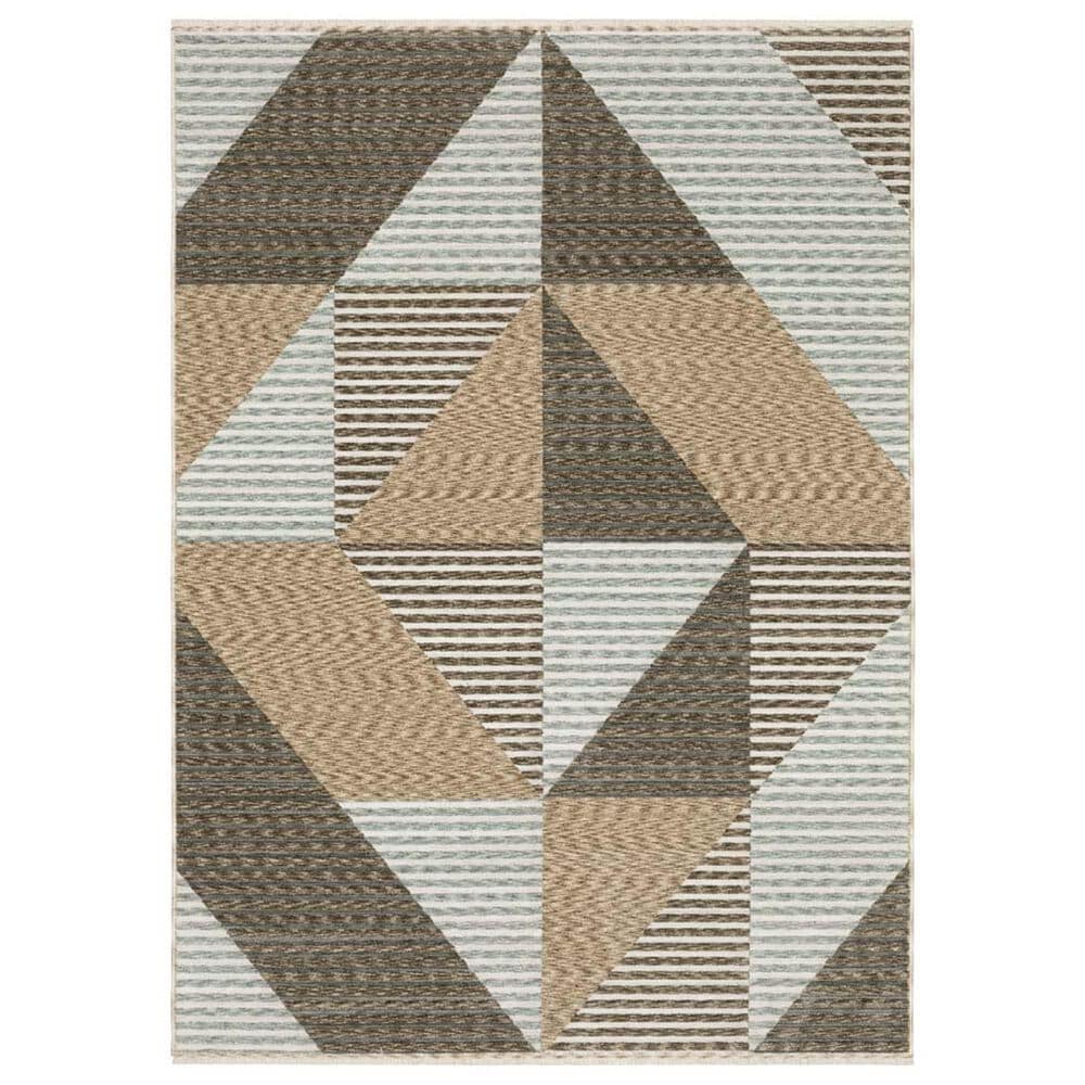 Oriental Weavers Echo ECH04 Beige and Grey 7"10" x 10"10" Area Rug, , large