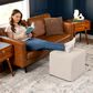 Jaxx Monroe Small Ottoman in Mist Light Grey, , large