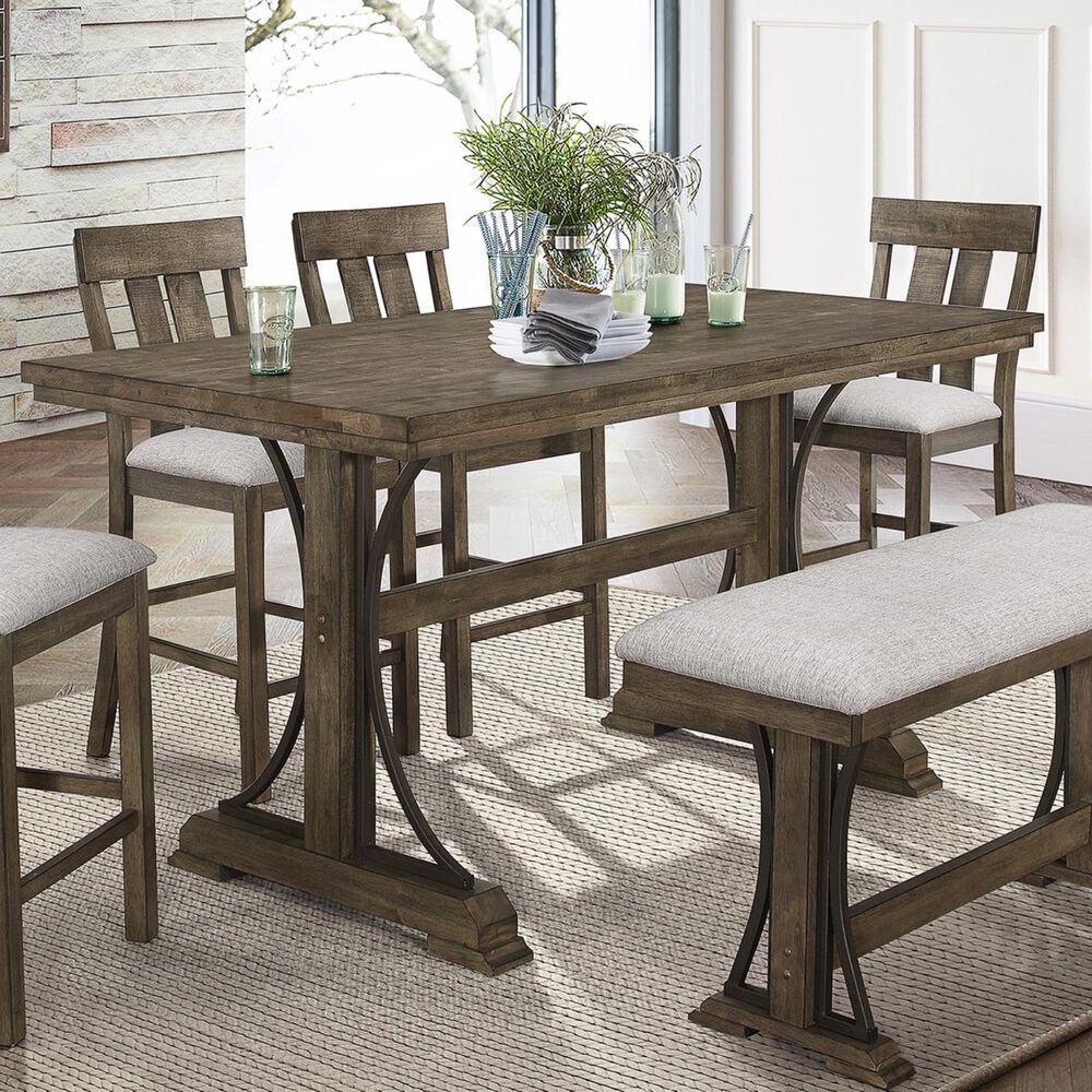 Claremont Quincy Counter Height Dining Table in Gray - Table Only, , large